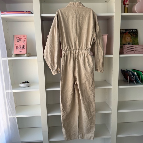 GOOD AMERICAN Beige Cinched Utilitarian Jumpsuit - Picture 6 of 6